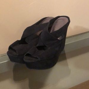 suede strappy wedges